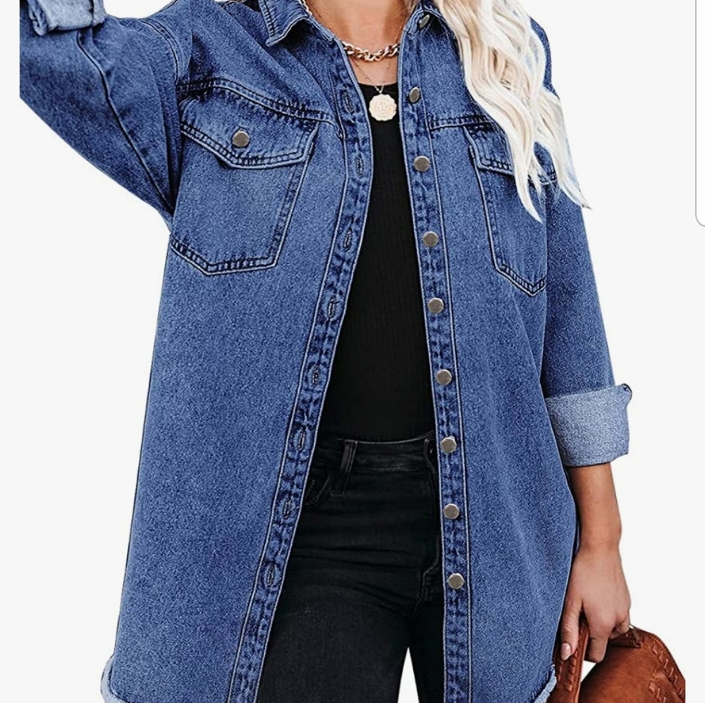 Denim shacket